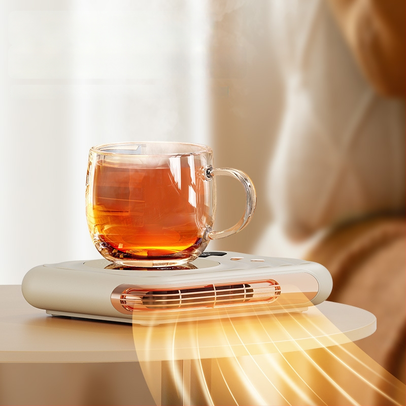 Dvi funkcijos viename: stalinis termostatinis padėklas ir šildytuvas su jutikliniu valdymu, maitinimas per kištuką