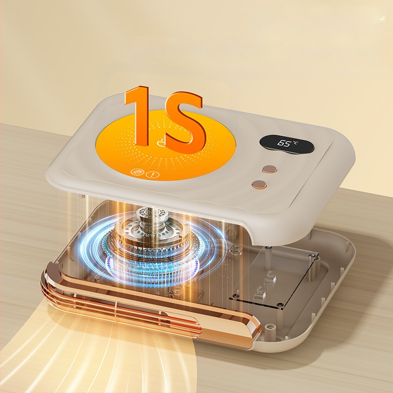 Dvi funkcijos viename: stalinis termostatinis padėklas ir šildytuvas su jutikliniu valdymu, maitinimas per kištuką