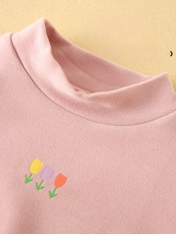 Mergaitėms žieminis marškinėliai su apvaliu kaklu, Lyocell 50,6%, 330 g/m² pluošto, švelnus apdorojimas, tinkamas vaikams virš 140 cm