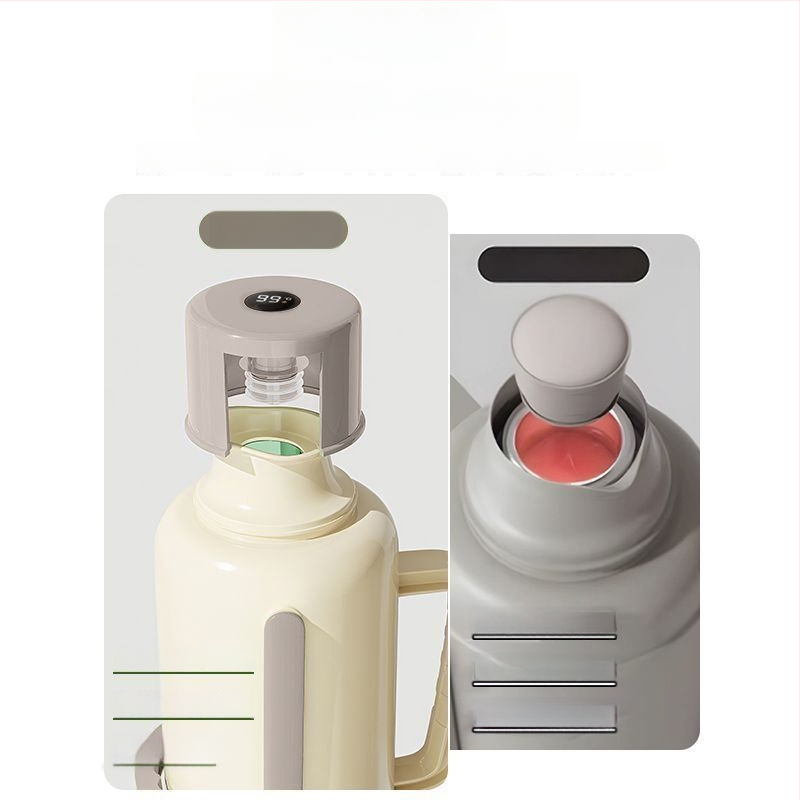 Termosas su stiklo įdėklu, didelė talpa, 12–24 val. izoliacija, premium Xinmeiya PP+stiklo vidus