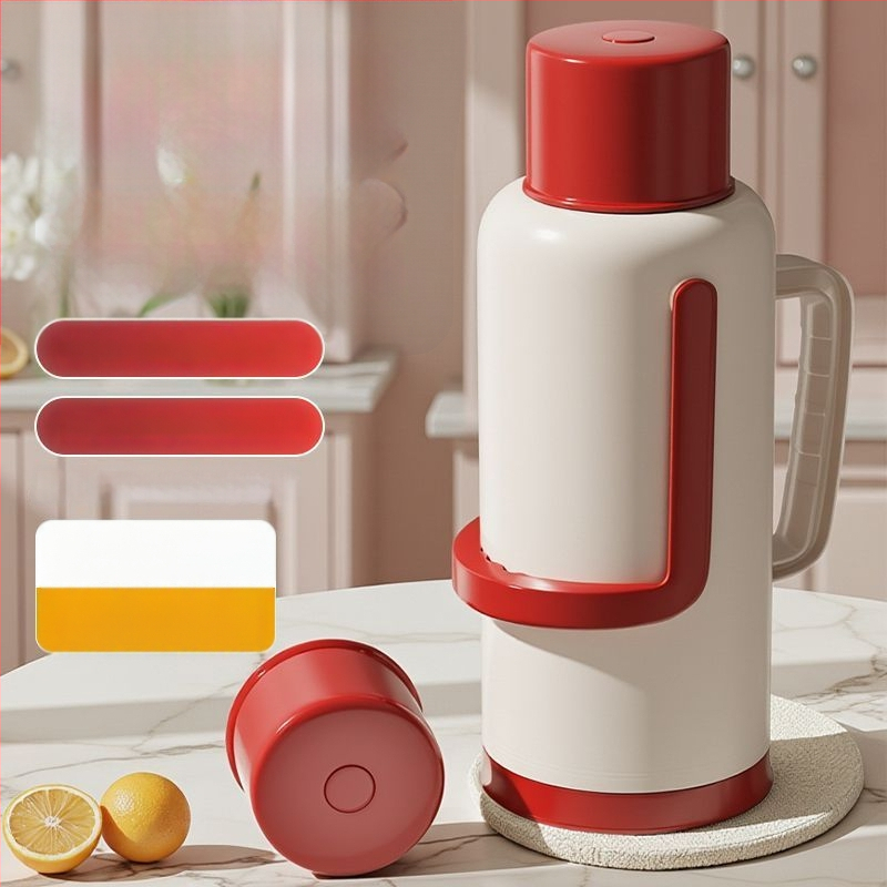 Termosas su stiklo įdėklu, didelė talpa, 12–24 val. izoliacija, premium Xinmeiya PP+stiklo vidus