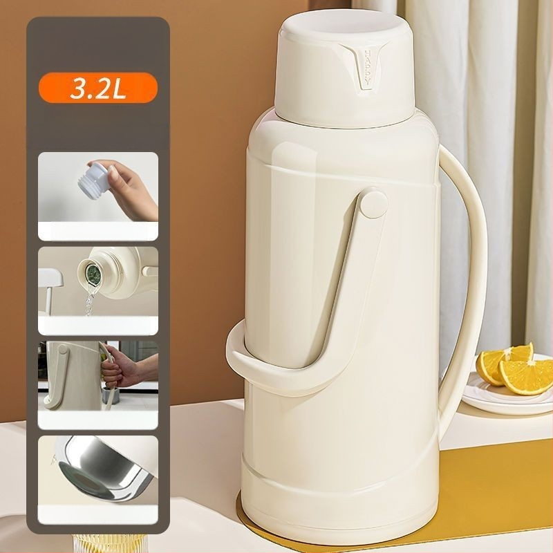 Termosas su stiklo įdėklu, didelė talpa, 12–24 val. izoliacija, premium Xinmeiya PP+stiklo vidus