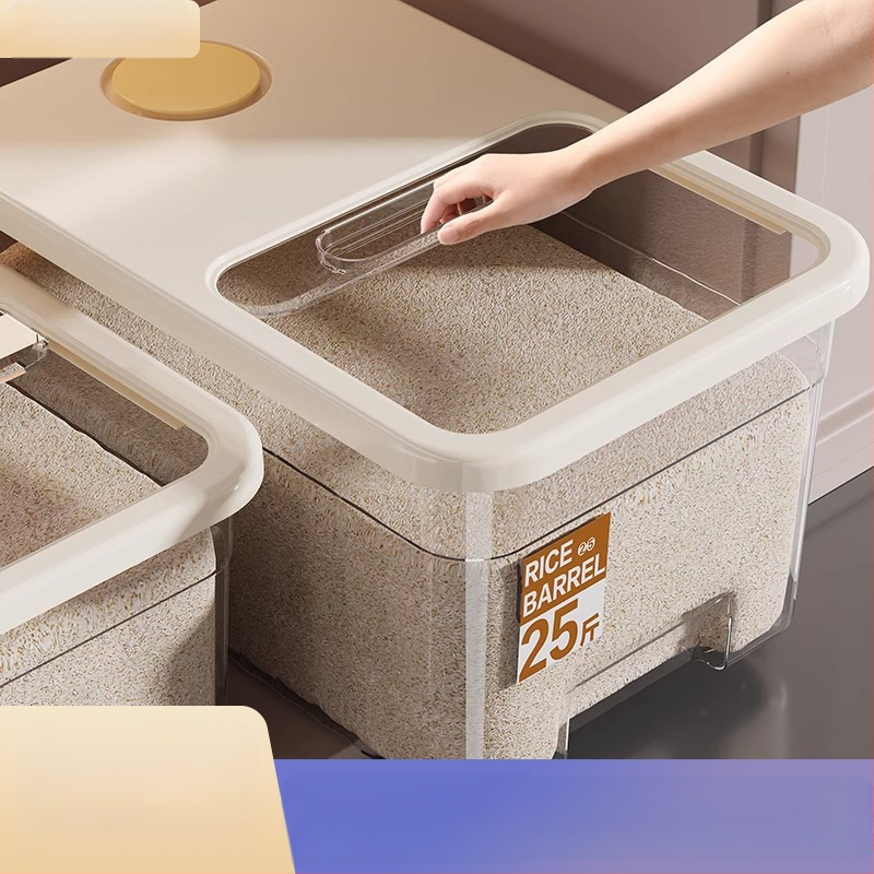 Riisihoiukast suletud, niiskuskindla ja putukakaitsega disainiga; maht 10 l; PP plastik; bränd Star Saint; logotüübi trükkimine võimalik; kuupäeva registreerimine