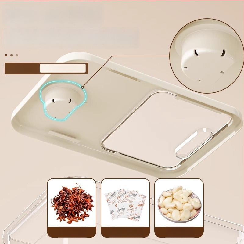 Riisihoiukast suletud, niiskuskindla ja putukakaitsega disainiga; maht 10 l; PP plastik; bränd Star Saint; logotüübi trükkimine võimalik; kuupäeva registreerimine