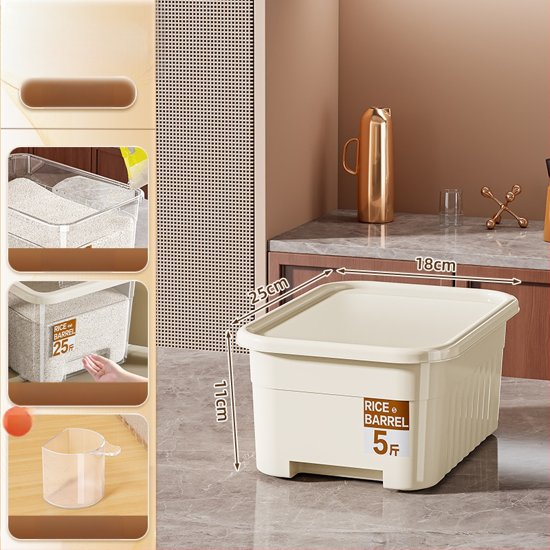 Riisihoiukast suletud, niiskuskindla ja putukakaitsega disainiga; maht 10 l; PP plastik; bränd Star Saint; logotüübi trükkimine võimalik; kuupäeva registreerimine