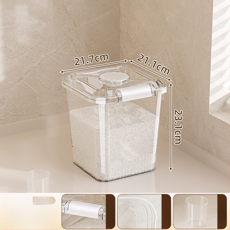 Ryžių sandėliavimo kibiras, atsparus drėgmei ir kenkėjams (PP plastikas, talpa 10L+, Mabalo/maibaolong)