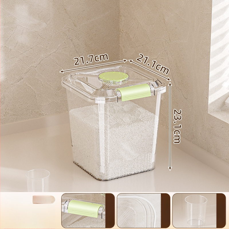 Ryžių sandėliavimo kibiras, atsparus drėgmei ir kenkėjams (PP plastikas, talpa 10L+, Mabalo/maibaolong)