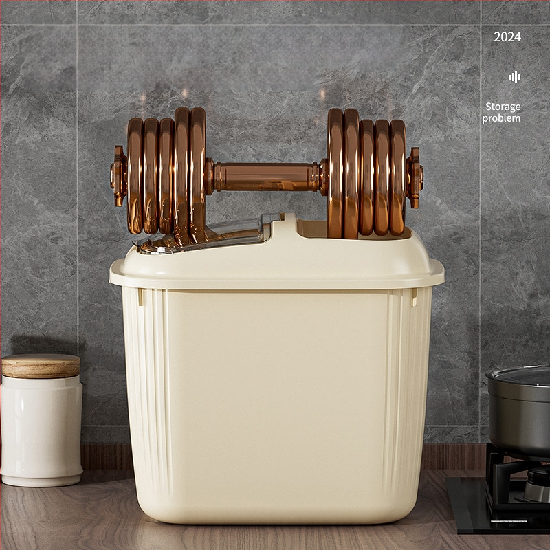 Riisihoidik klapiga, niiskuskindel ja putukakindel, PP-materjalist, maht üle 10 l, logotüübi kohandamine