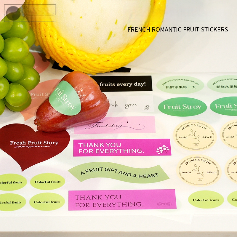 Vaisių etiketės identifikavimui – dengtas popieriaus lipdukas, PVC lipalas, lengvas viršelio filmas, be pritaikymo, licencijuojamos privatūs prekės ženklai