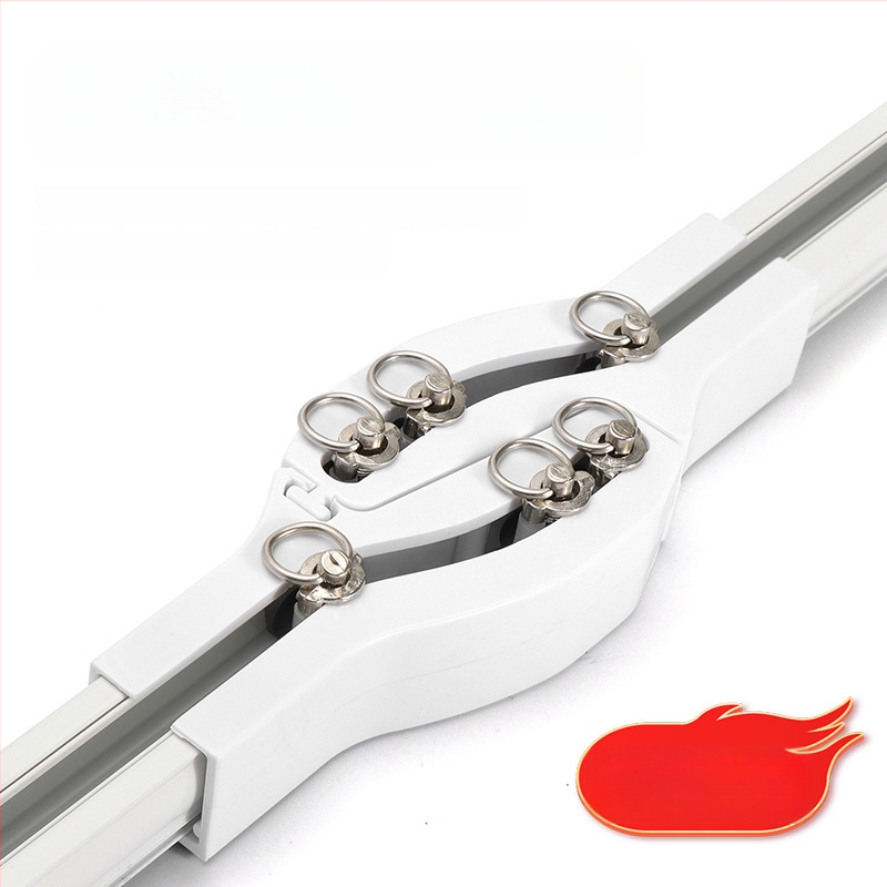 Užuolaidų bėgiklis – aliuminio lydinys, tiesus bėgis, guolis ritė, modelis 704, tinkamas kabinėjimo užuolaidoms