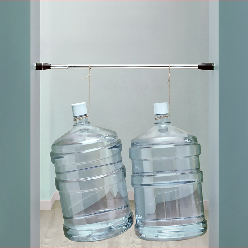 Epai nerūdijančio plieno teleskopinė lazda skalbiniams džiovinti balkone — modernus minimalizmas, pristatytas 2020 m.