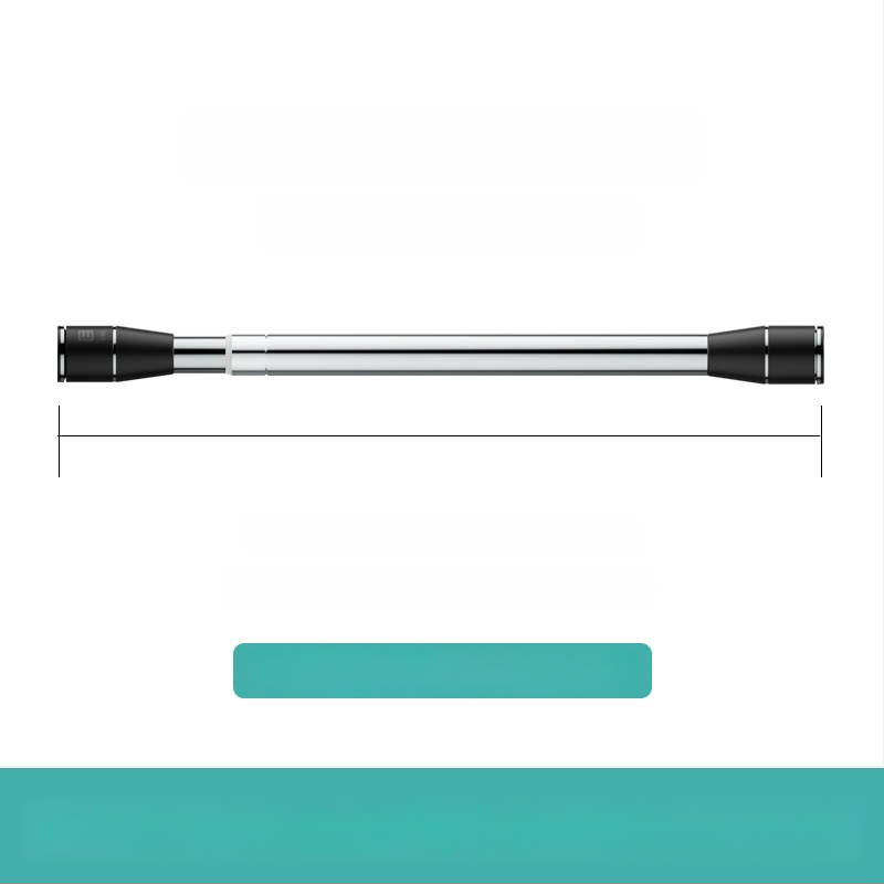 Epai nerūdijančio plieno teleskopinė lazda skalbiniams džiovinti balkone — modernus minimalizmas, pristatytas 2020 m.