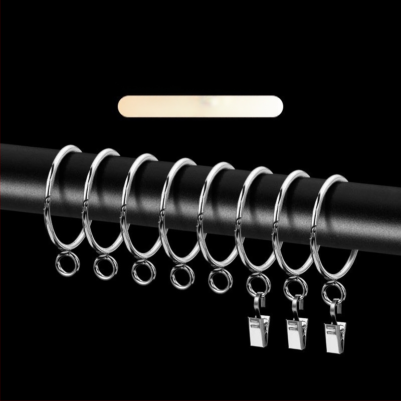 Metalo užuolaidų žiedas – apvalus kilpos žiedas rominei strypo laikikliui, šiuolaikiškas minimalistinis stilius, pritaikomas.