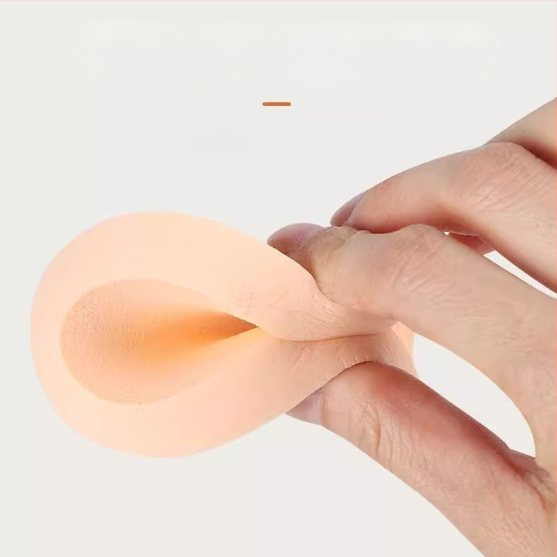 Pudros Kempinė su flokavimo paviršiumi, apvali, skirta šlapiam ir sausam makiažui, prekinis ženklas Friendly, prekės kodas Ylhcfp-001, pakuotė 1