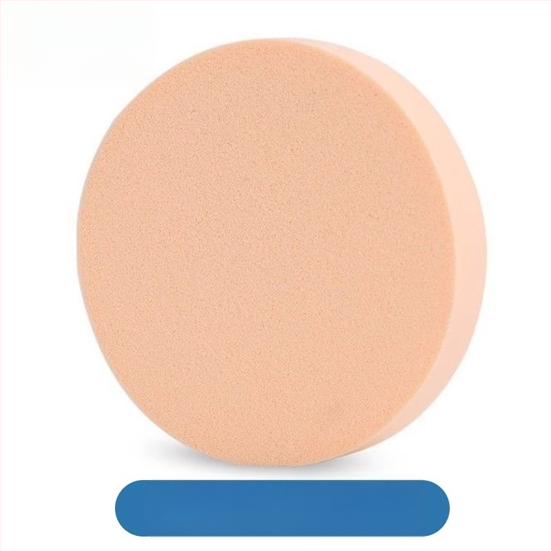 Pudros Kempinė su flokavimo paviršiumi, apvali, skirta šlapiam ir sausam makiažui, prekinis ženklas Friendly, prekės kodas Ylhcfp-001, pakuotė 1