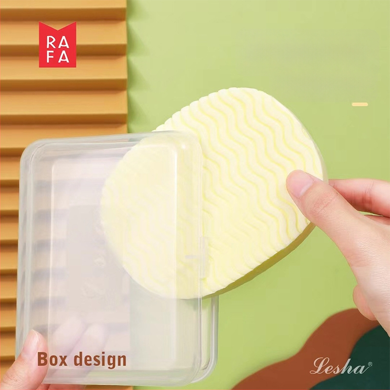 Konjakas veidojošas veidojimo sūklis su perlų masažu, dėžutėje — putojantis veido valiklis, medžiaga PVA, 240 vnt.