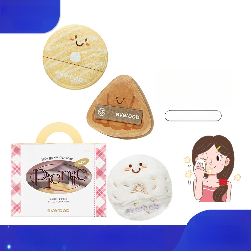 Kolmnurkne puudripadi, naturaalne käsn – puuderile ja vedelale jumestusele, komplekt