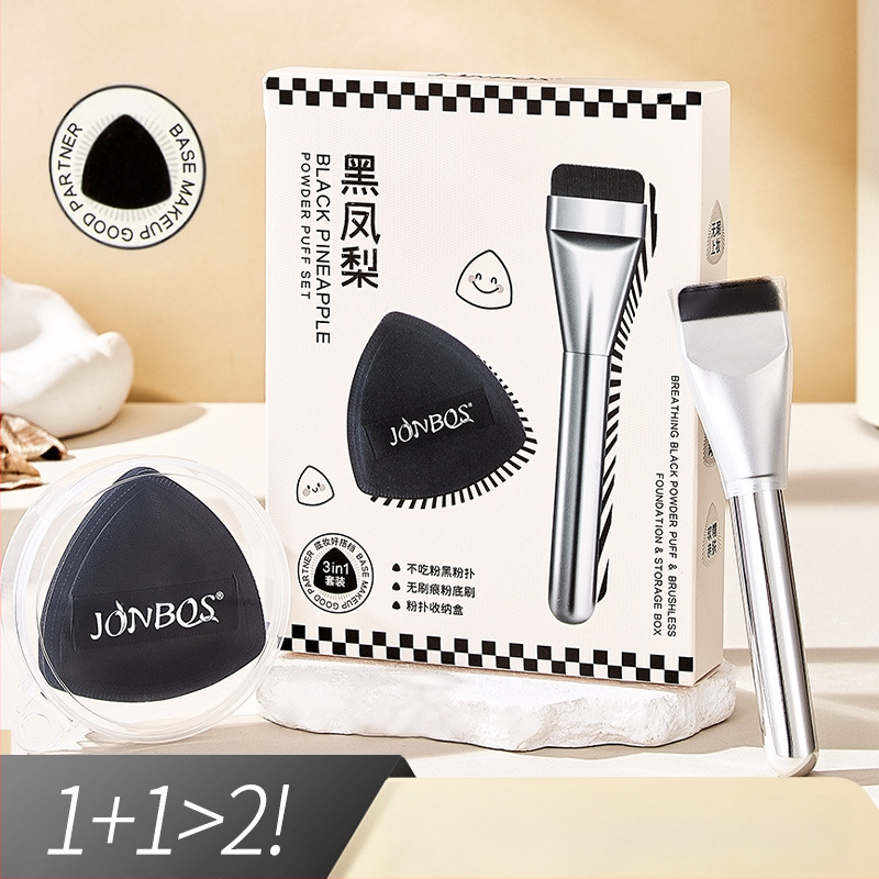 Pūdelės pudrai su oro pagalve - sausa ir šlapi dviguba naudojimas, hidrofilinė be latekso, lašinio formos