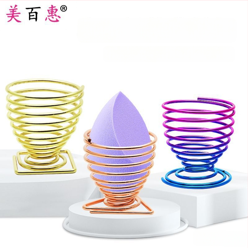 Pudrų pūtimo laikiklis ir makiažo šepetėlių laikiklis – Anglies plienas, 0.062 kg, Maybewei, Metalo vielos konstrukcija