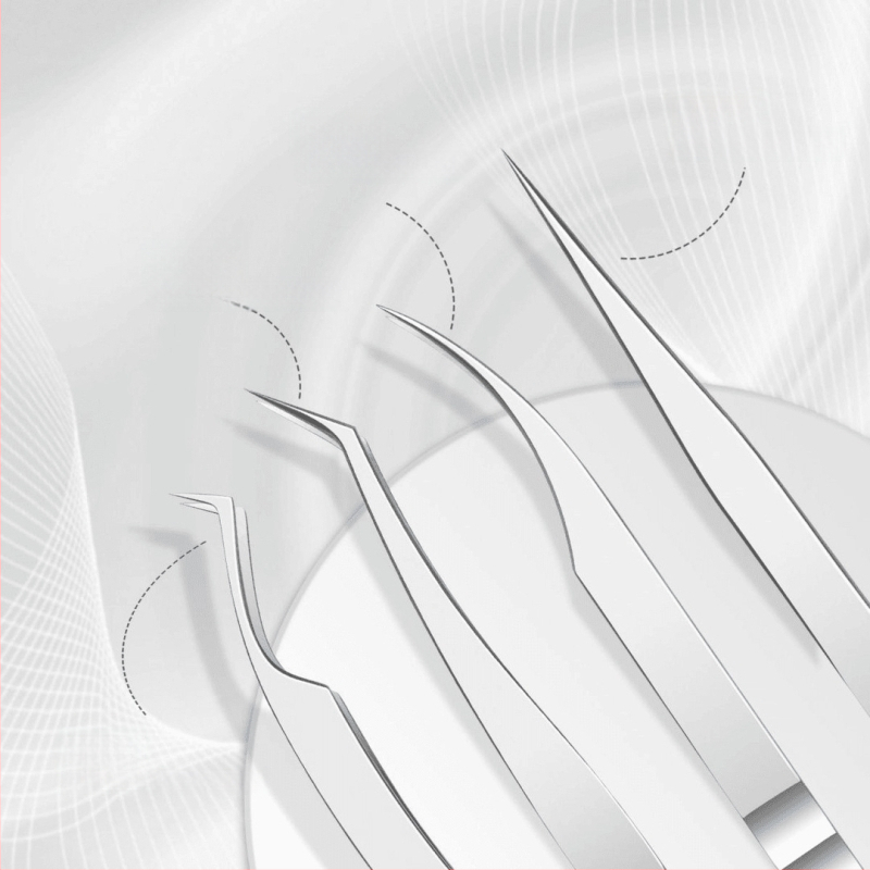 Graftuojančios blakstienų pincetės, nerūdijantis plienas, anti statinės