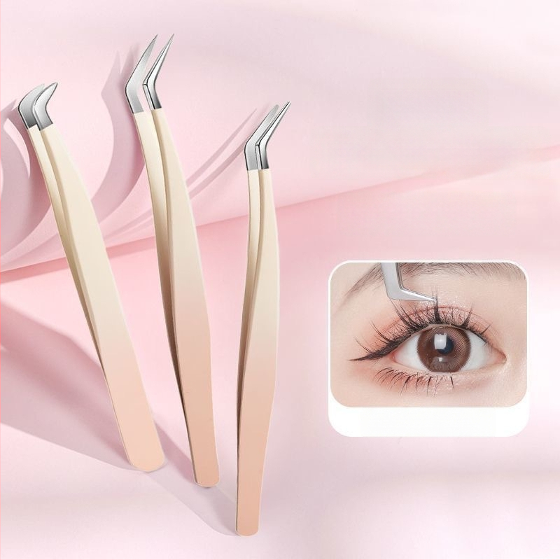 Blakstienų žnyplutės ir įrankių rinkinys blakstienų priauginimui, aukšta tikslumas, nerūdijantis plienas, Six Six Beauty