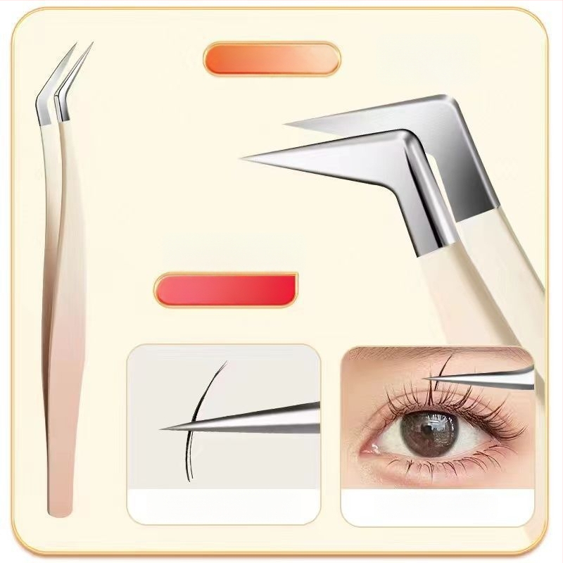 Blakstienų žnyplutės ir įrankių rinkinys blakstienų priauginimui, aukšta tikslumas, nerūdijantis plienas, Six Six Beauty