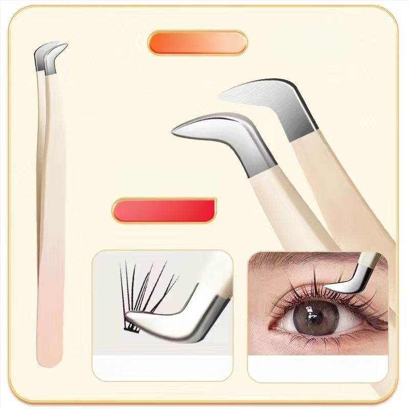 Blakstienų žnyplutės ir įrankių rinkinys blakstienų priauginimui, aukšta tikslumas, nerūdijantis plienas, Six Six Beauty