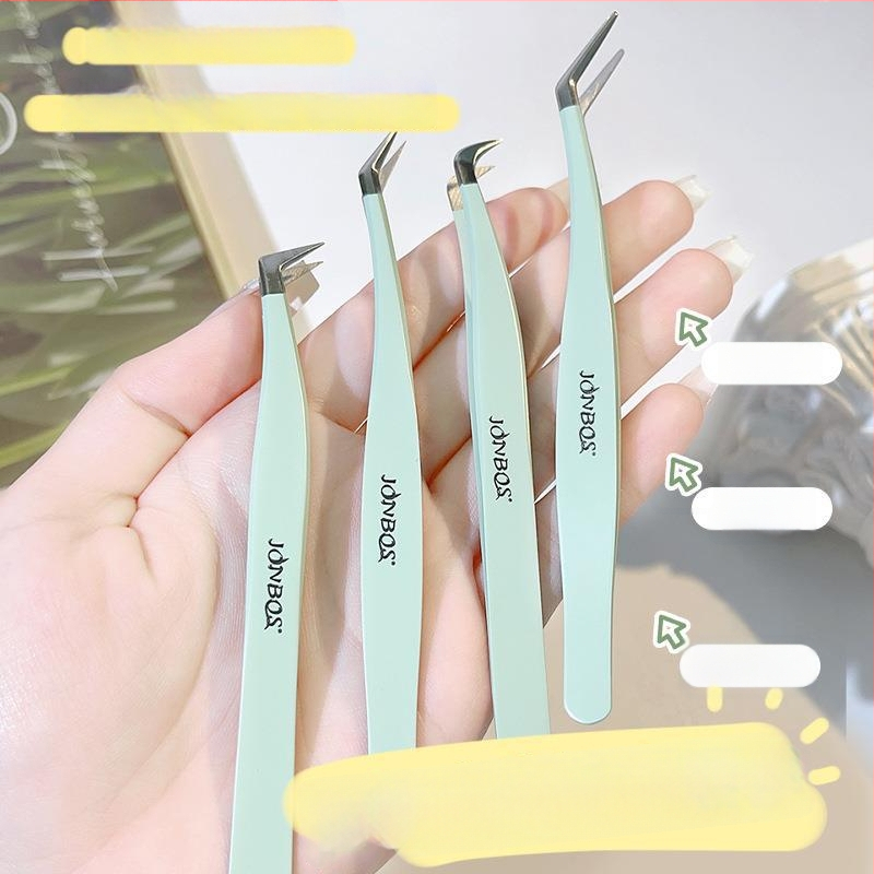 JONBOS nerūdijančio plieno dirbtinių blakstienų žnyplės – persodinimo žnyplės blakstienoms, pradedančiųjų įrankis, Jin Yu spaustukas blakstienų mokytojams