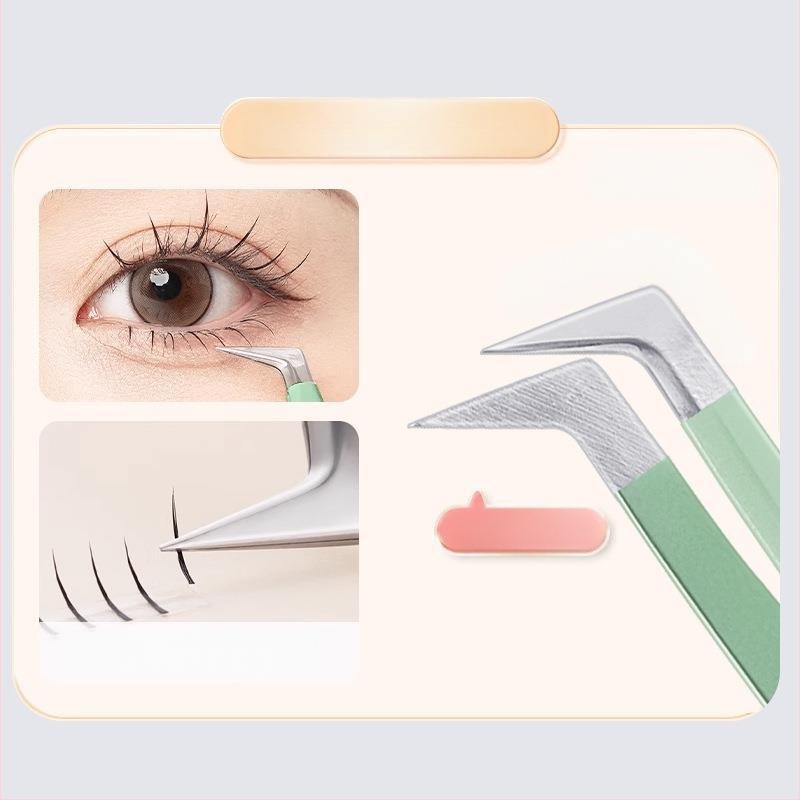 JONBOS nerūdijančio plieno dirbtinių blakstienų žnyplės – persodinimo žnyplės blakstienoms, pradedančiųjų įrankis, Jin Yu spaustukas blakstienų mokytojams