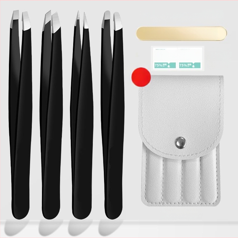 Liuliu beauty plokščios pincetės iš nerūdijančio plieno – daugiapaskirties grožio įrankis veido plaukelių šalinimui, antakių formavimui ir dirbtinių blakstienų lenkimui