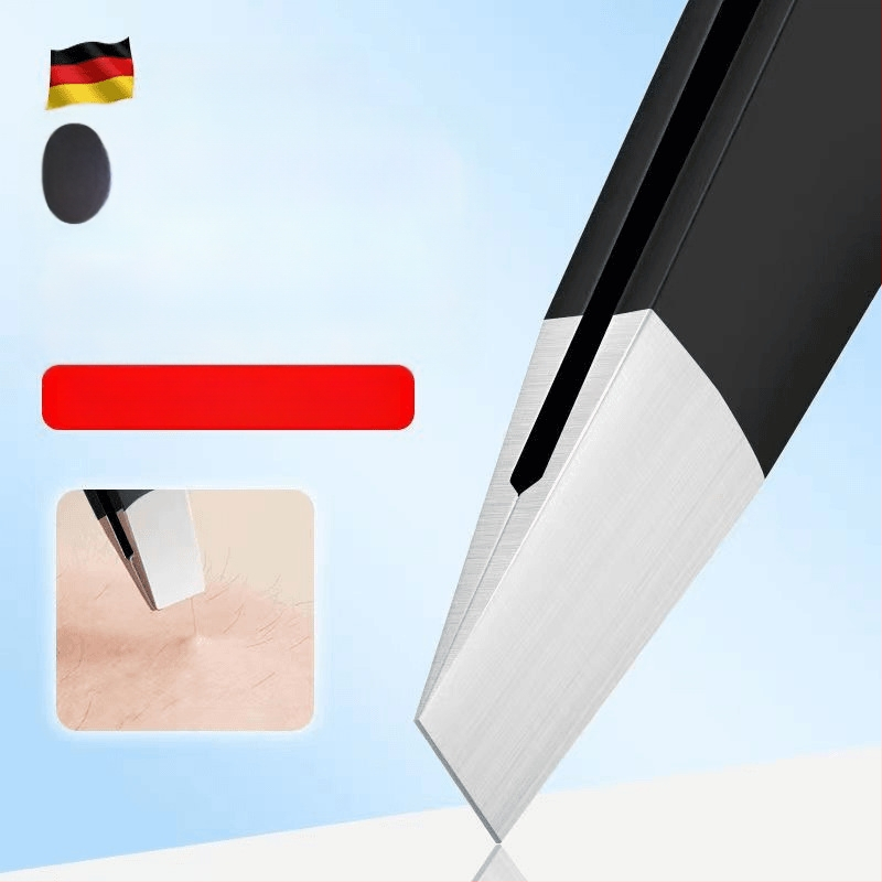 Liuliu beauty plokščios pincetės iš nerūdijančio plieno – daugiapaskirties grožio įrankis veido plaukelių šalinimui, antakių formavimui ir dirbtinių blakstienų lenkimui