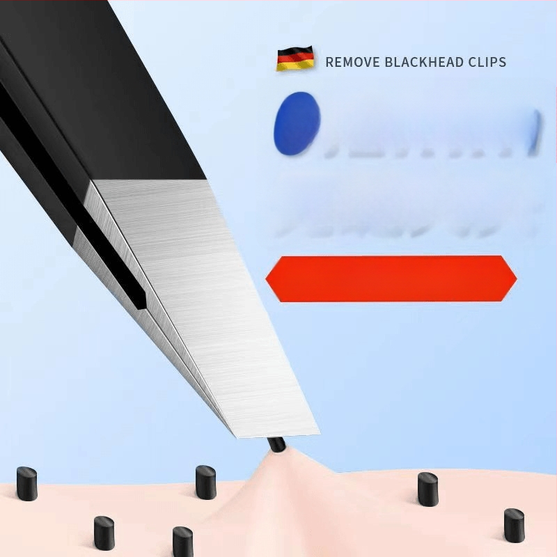 Liuliu beauty plokščios pincetės iš nerūdijančio plieno – daugiapaskirties grožio įrankis veido plaukelių šalinimui, antakių formavimui ir dirbtinių blakstienų lenkimui