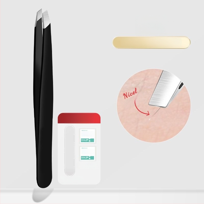 Liuliu beauty plokščios pincetės iš nerūdijančio plieno – daugiapaskirties grožio įrankis veido plaukelių šalinimui, antakių formavimui ir dirbtinių blakstienų lenkimui