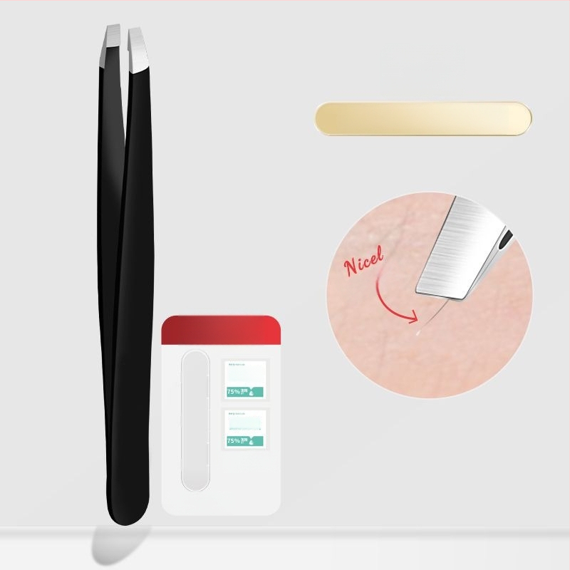 Liuliu beauty plokščios pincetės iš nerūdijančio plieno – daugiapaskirties grožio įrankis veido plaukelių šalinimui, antakių formavimui ir dirbtinių blakstienų lenkimui