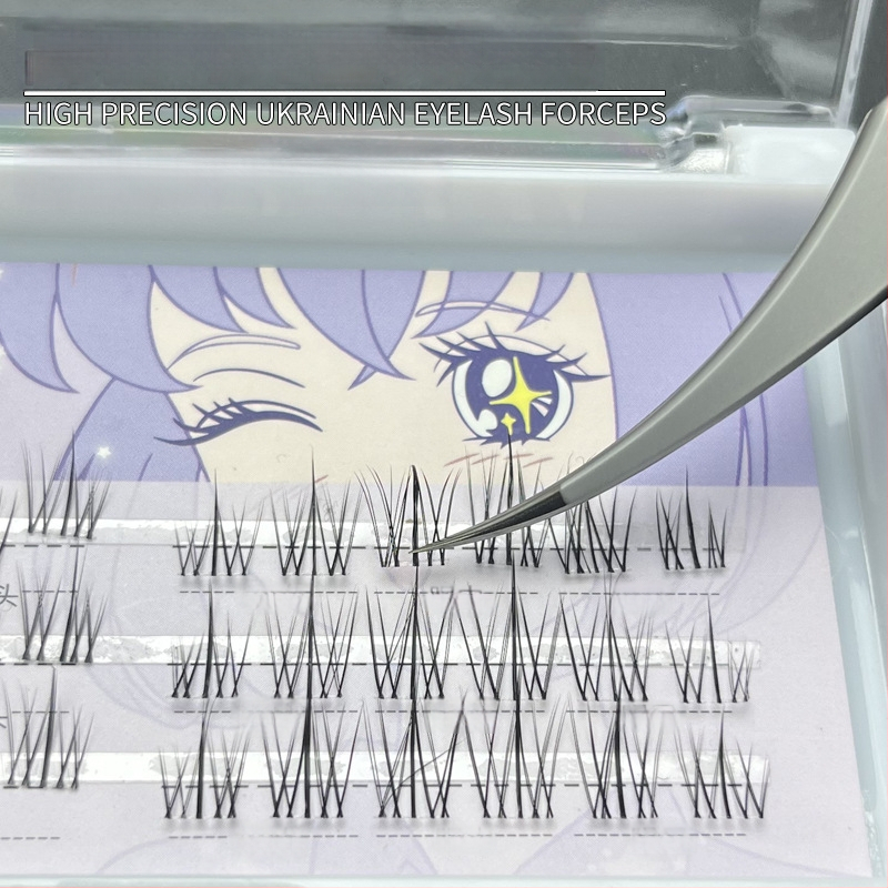 DQD nerūdijančiojo plieno blakstienų pincetai – tikslumas, veidrodinis paviršius, rankinis įrankis dirbtinėms blakėms