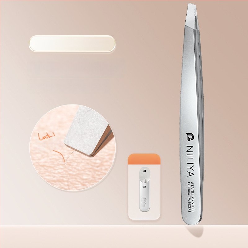 Niliya Augstas precizitātes uzacu pincetes — instrumentu komplekts uzacēm, skropstām un smalkiem matiņiem