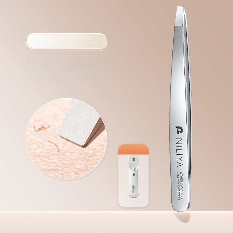 Niliya Augstas precizitātes uzacu pincetes — instrumentu komplekts uzacēm, skropstām un smalkiem matiņiem