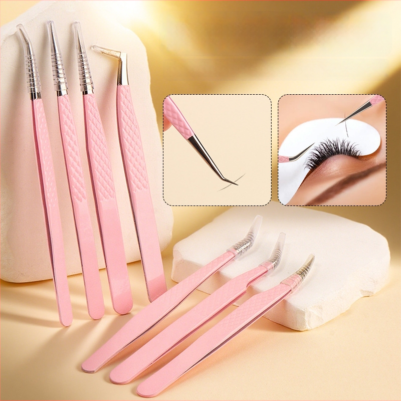 Blakstienų persodinimo pincetai su nerūdijančio pluošto galvute, aukšta precizija