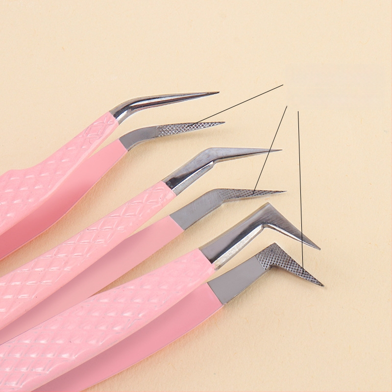 Blakstienų persodinimo pincetai su nerūdijančio pluošto galvute, aukšta precizija