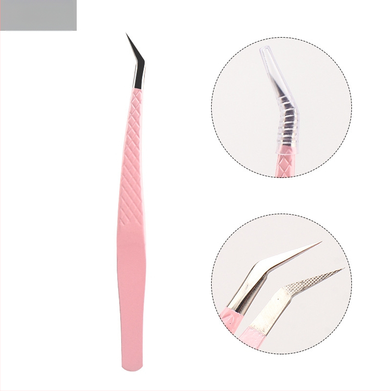 Blakstienų persodinimo pincetai su nerūdijančio pluošto galvute, aukšta precizija