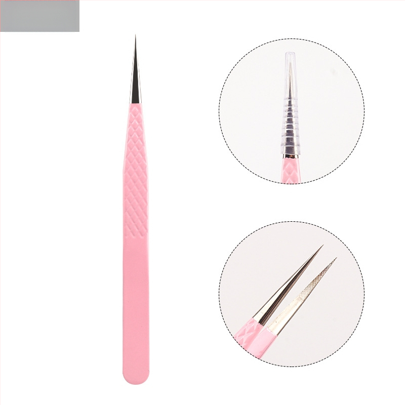 Blakstienų persodinimo pincetai su nerūdijančio pluošto galvute, aukšta precizija