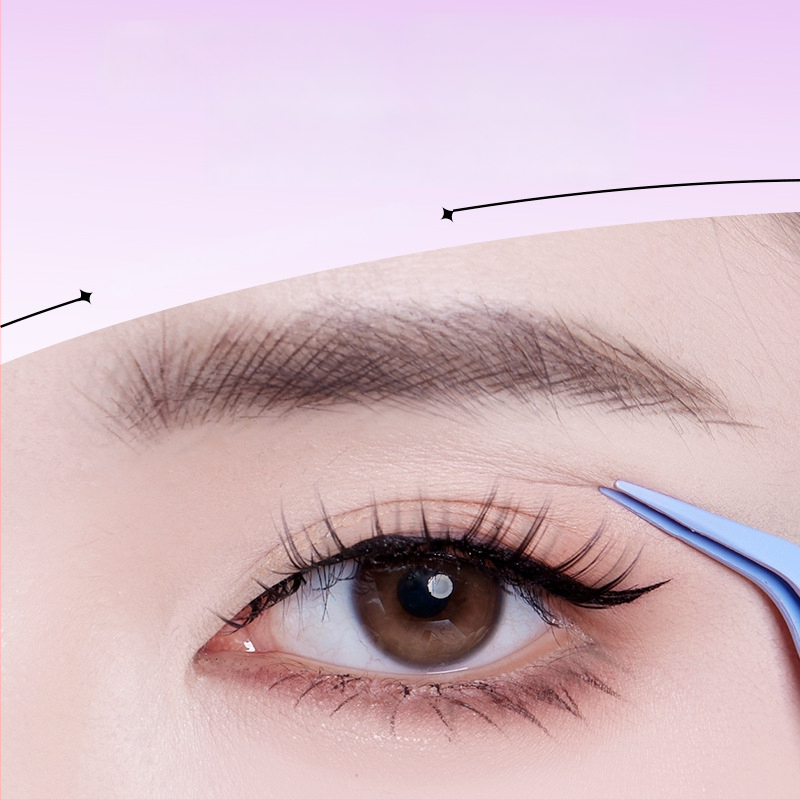 BQI mini žnyplės su apvalia galvute dirbtinėms blakstienoms – įrankis jų užklijavimui pradedantiesiems, be importo