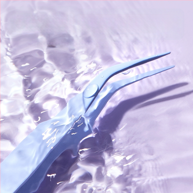 BQI mini žnyplės su apvalia galvute dirbtinėms blakstienoms – įrankis jų užklijavimui pradedantiesiems, be importo