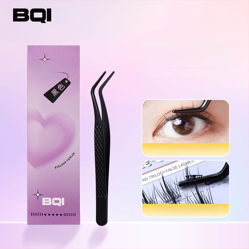 BQI mini žnyplės su apvalia galvute dirbtinėms blakstienoms – įrankis jų užklijavimui pradedantiesiems, be importo