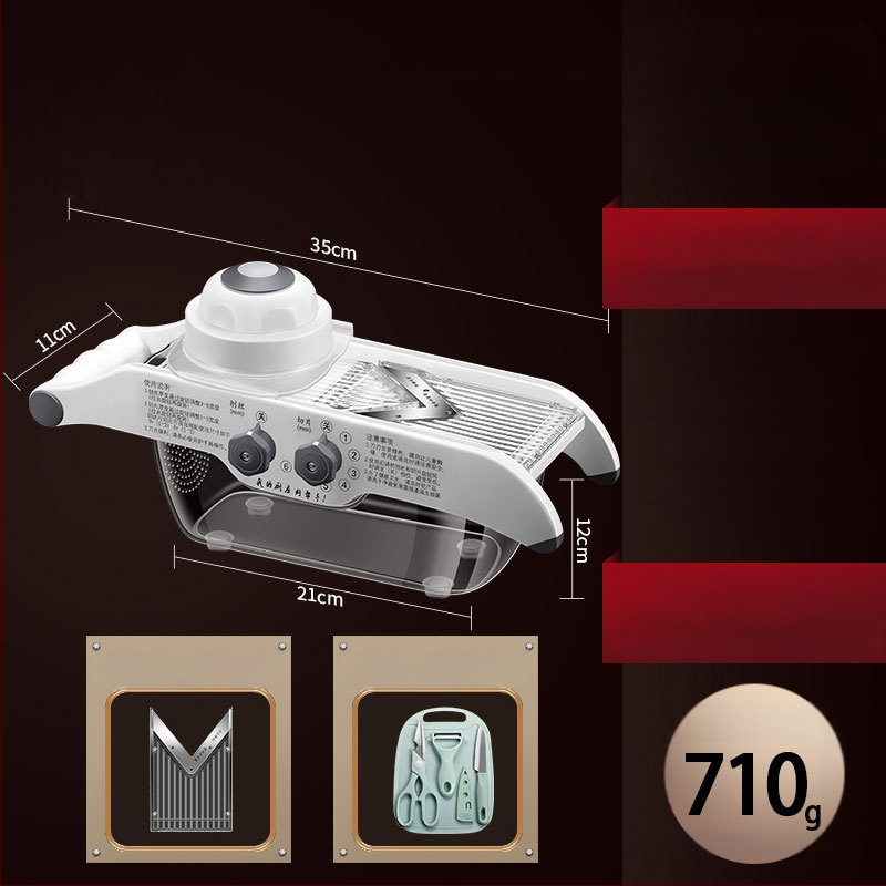 Daugiafunkcinė daržovių pjaustyklė — ABS+420 plienas, prekės ženklas AKL, logotipo spauda įmanoma, pritaikymas, šiuolaikiškas minimalistinis stilius