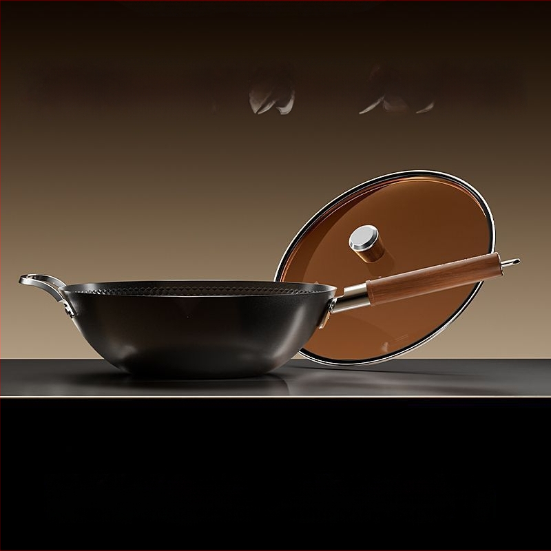 Ketaus wokas su nelipniu paviršiumi, su vienu dugnu, suderinamas su visomis viryklėmis