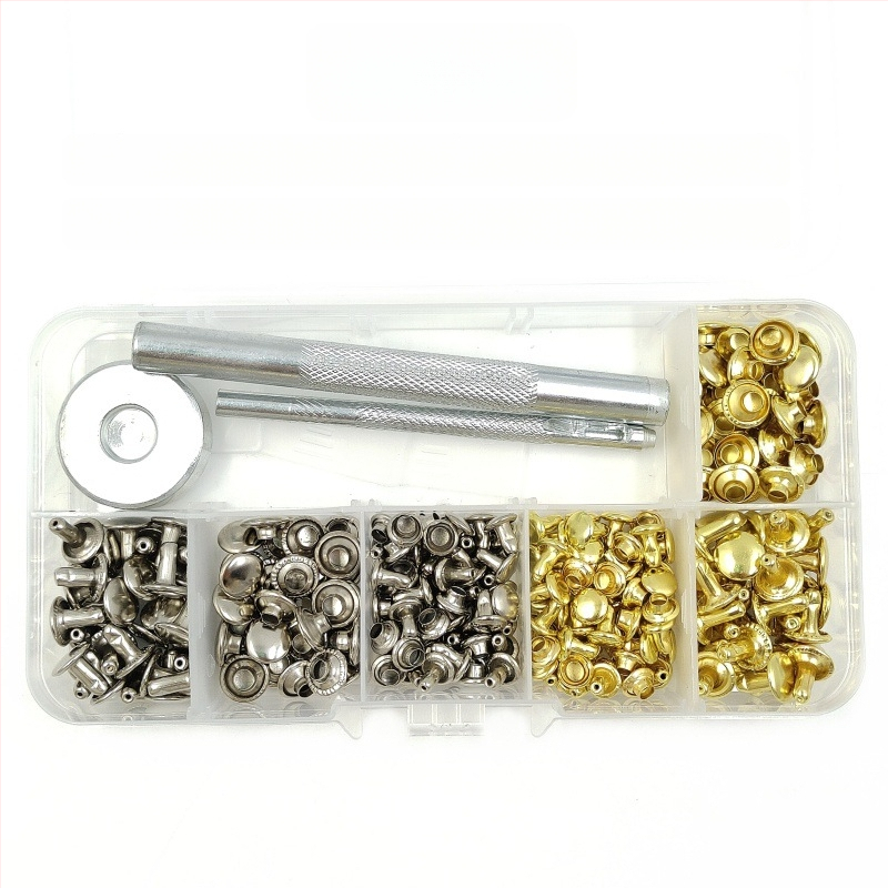 120 vnt dvipusio kniedžių įrankių rinkinio odiniams drabužiams — Xinghu