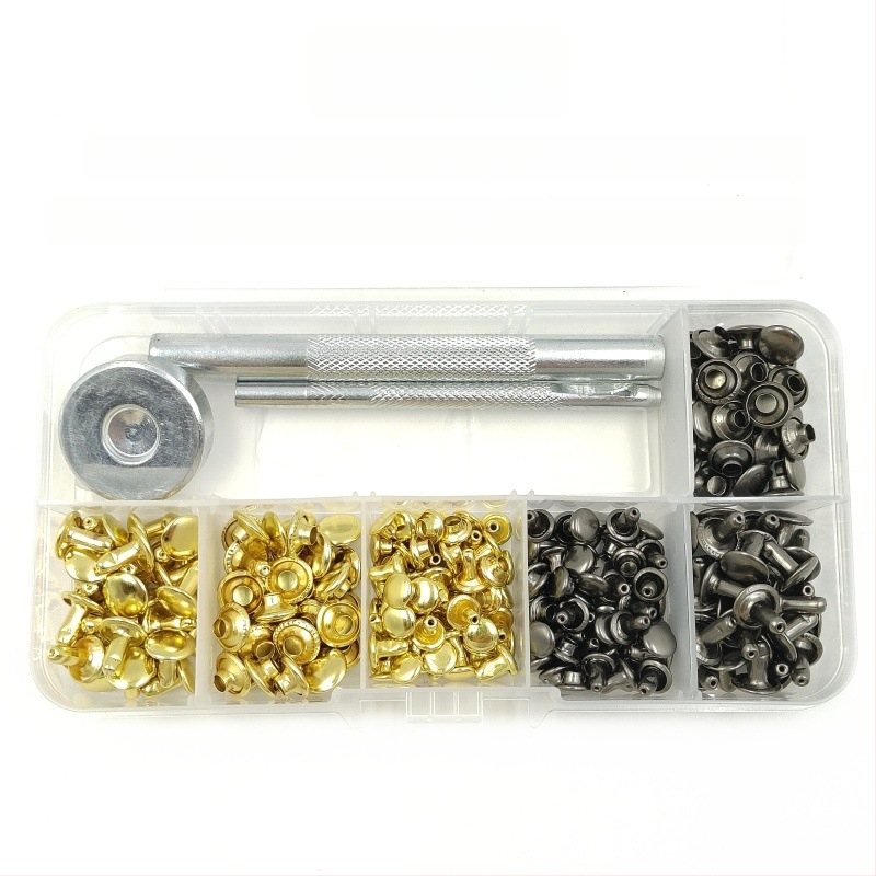 120 vnt dvipusio kniedžių įrankių rinkinio odiniams drabužiams — Xinghu