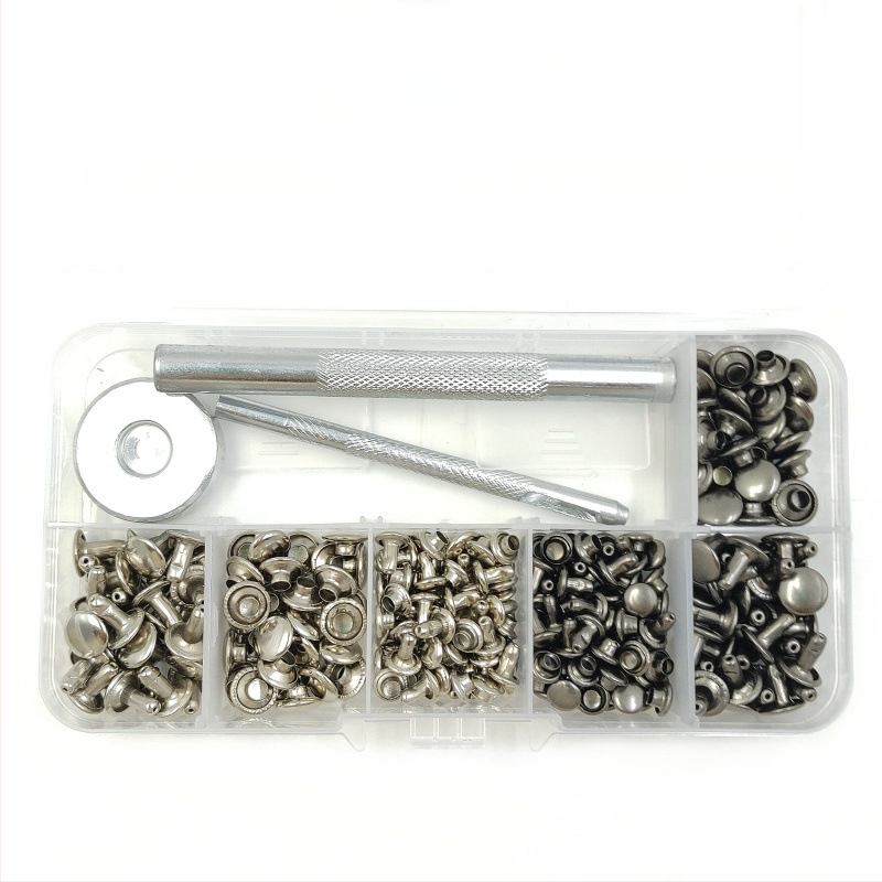 120 vnt dvipusio kniedžių įrankių rinkinio odiniams drabužiams — Xinghu