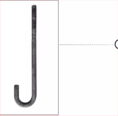 Huilin ankeriniai varžtai bokštiniam: formos 7 ir 9, L formos, M2416 įmontuojami varžtai; Q235 anglies plienas; stiprumas 12.9; tarptautinis standartas; klasė A